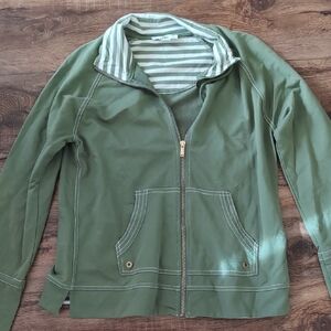 NWOT Anne Klein Sport Olive Green Zip-Up  Jacket